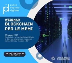 Webinar il 23 marzo sull uso della blockchain nella tracciabilità dei